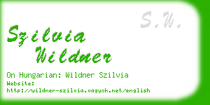 szilvia wildner business card